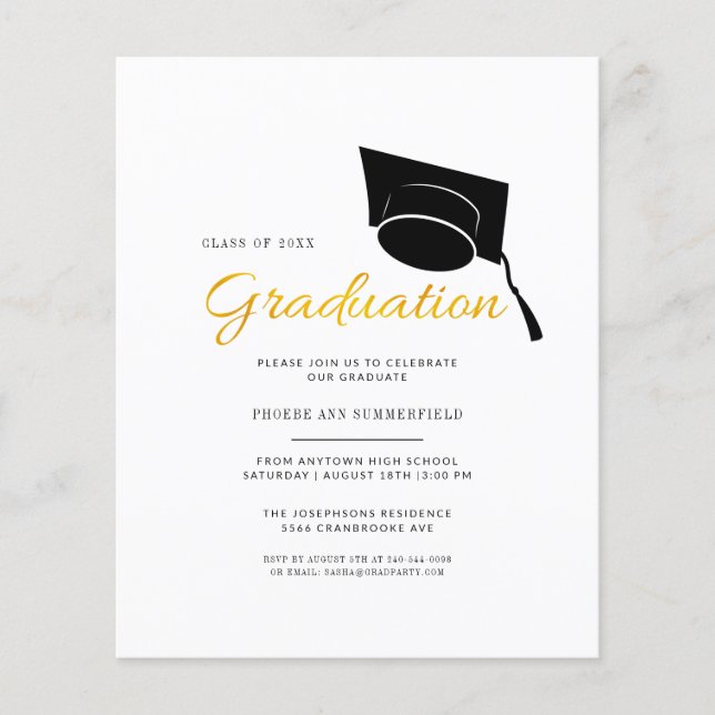 Papier Graduation 2025 Grad Party Invitation (Devant)