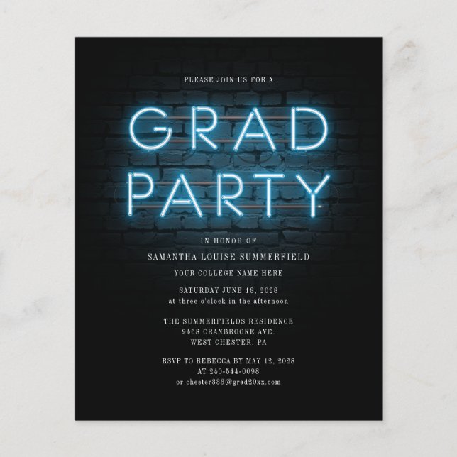 Papier Graduation 2025 Modern Party Invitation (Devant)