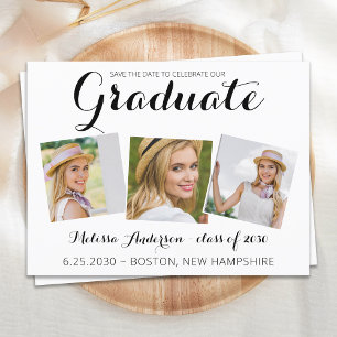 Papier Graduation Budget Économisez La Date Modern 3 Phot