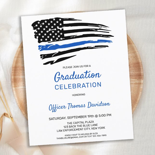 Papier Graduation de la police budgétaire mince Ligne ble (Créateur téléchargé)