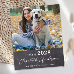 Papier Graduation du budget Simple Chalkboard Photo Invit