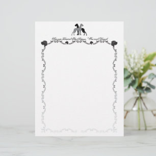 Papier Grand Danois Bordure Florale 