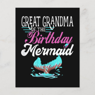 Papier Grand-Mère Des Filles De La Sirène D'Anniversaire