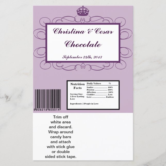 Papier Grandes barreaux de Hershey Royal Purple Crown/Swi (Devant)