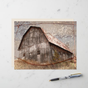 Papier Grange de campagne rustique Texture vintage ciel g