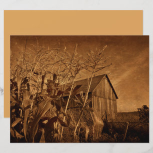 Papier Grange rustique de campagne Brun vintage Texture d