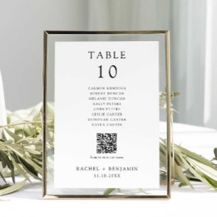Papier Graphique de placement de mariage simple noir et b