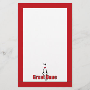 Papier Great Dane Sit White