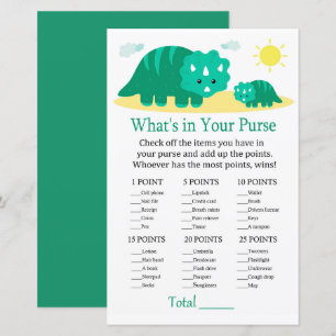 Papier Green Dino Qu'y a-t-il dans votre baby shower de j