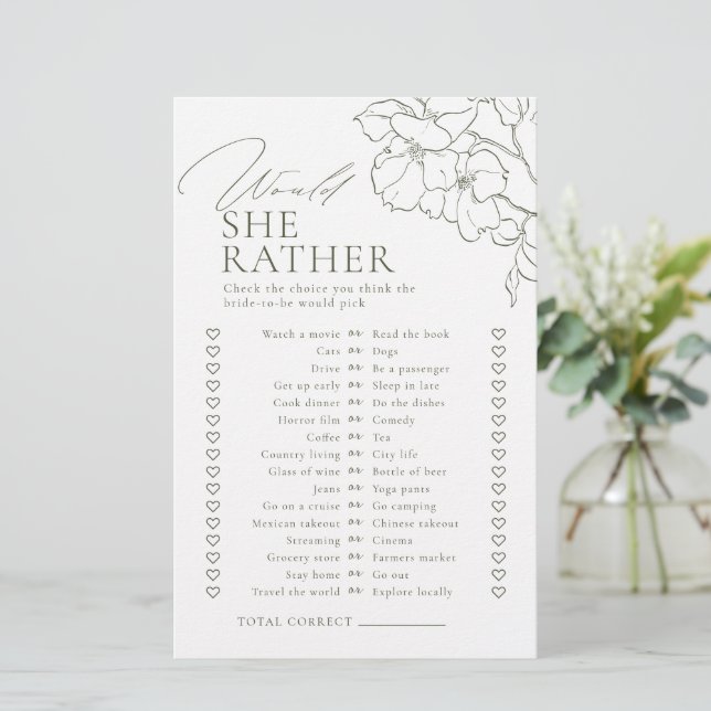 Papier Green floral lui préférerait le jeu de douche nupt (Debout devant)