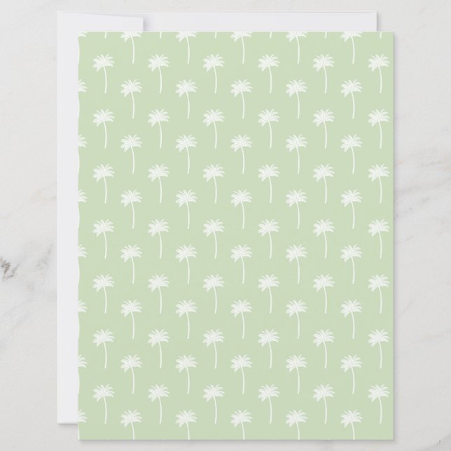 Papier green palm tree scrapbooking paper (Devant)