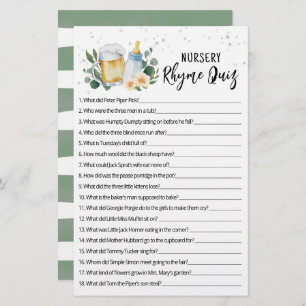 Papier Greenery Baby est en train de brasser Jeu Nursery