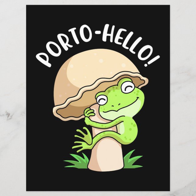 Papier Grenouille Et Champignons (Devant)