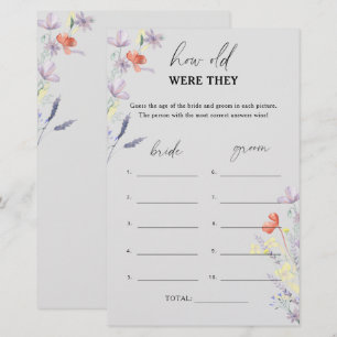 Papier Grey Boho Floral Quel âge avaient-ils la nuptiale 