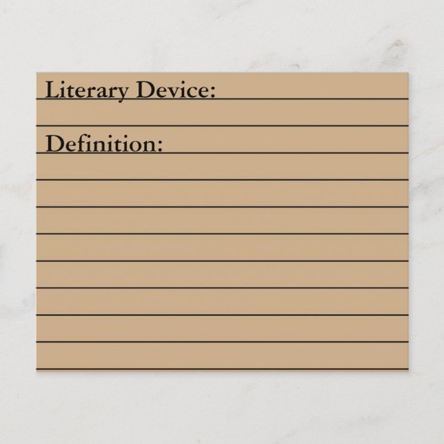 Papier Grille d'essai et littérature Flashcard universita (Devant)