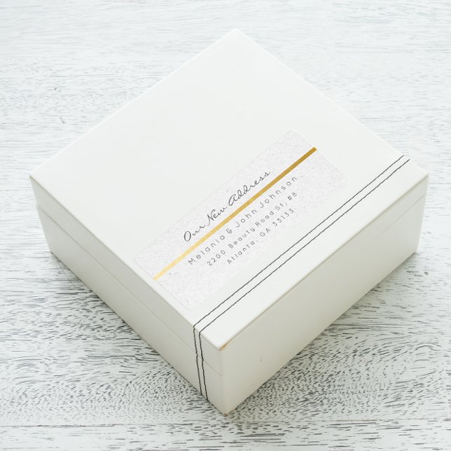 Papier gris naturel Kraft blanc Nouvelle adresse R (Créateur téléchargé)