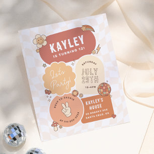 Papier Groovy Daisy Boho Faisons la Fête Fille Budget Inv