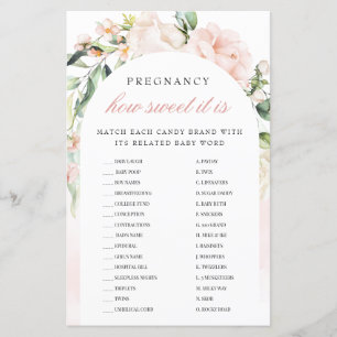 Papier Grossesse comme il est doux jeu de Baby shower rou
