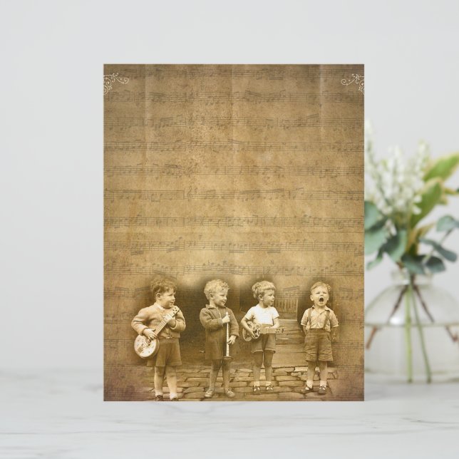 Papier groupe de garçons vintage (Debout devant)