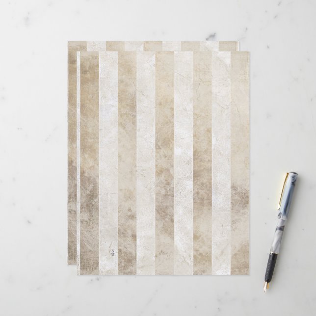 Papier Grunge Gold Stripe (Devant/Arrière en situation)