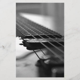 Papier Guitare noire et blanche