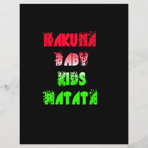 Papier Hakuna matata Baby Kids Venin amazing color