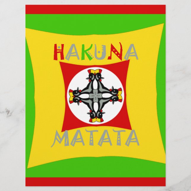 Papier Hakuna Matata Fun Rasta Couleurs : Vibrant et sans (Devant)