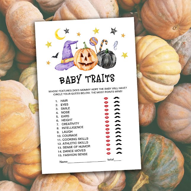Papier Halloween Baby Traits Jeu (Créateur téléchargé)