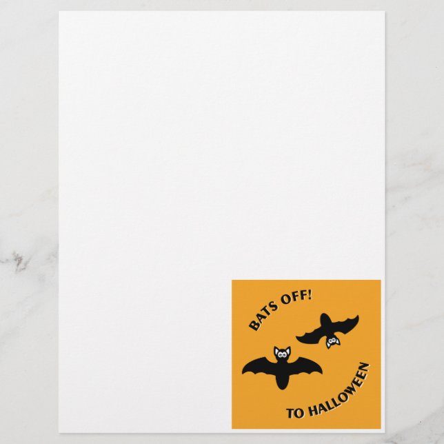 Papier Halloween Bats Orange (Devant)