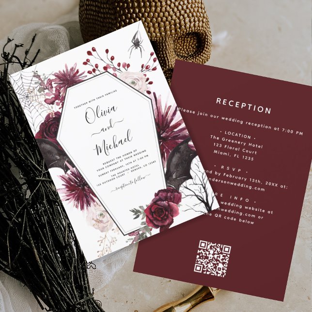 Papier Halloween budgétaire tout en un Mariage de code QR (Créateur téléchargé)