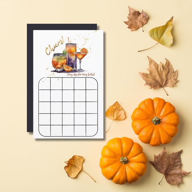 Papier Halloween Cocktail Boissons Baby shower Jeu (Créateur téléchargé)