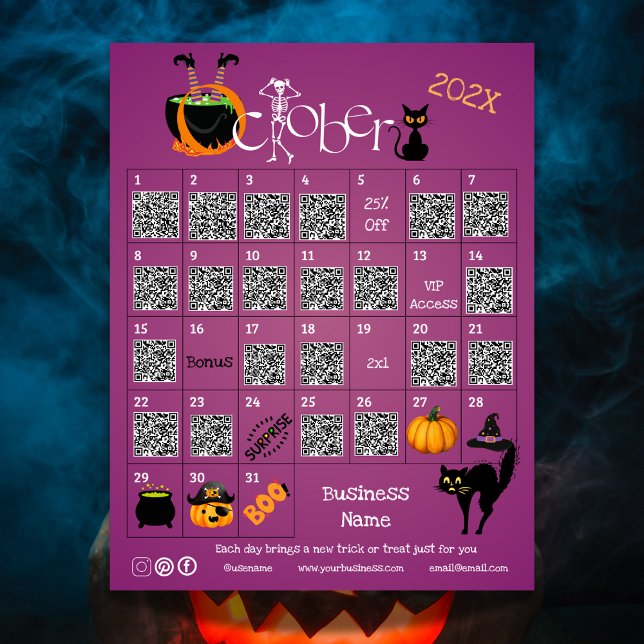Papier Halloween Compte à rebours Calendrier de l'Avent P (Halloween Countdown Advent Calendar Business Promo)