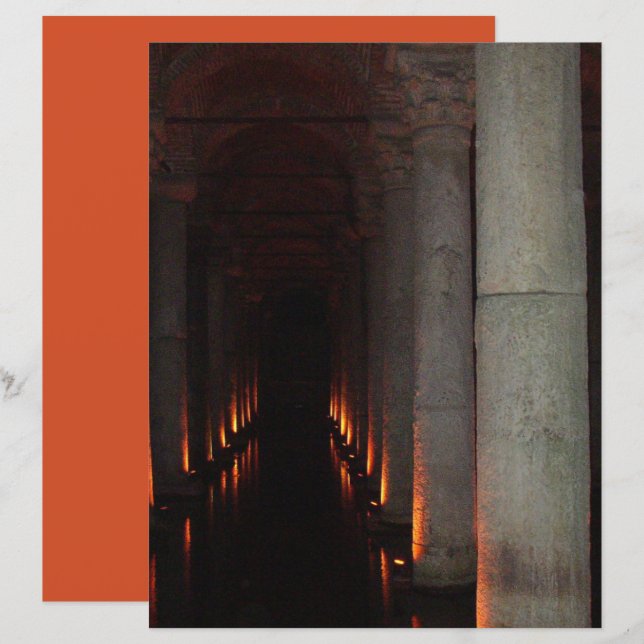 Papier Halloween gothique Hallway to Hell Scrapbook Papie (Devant / Derrière)