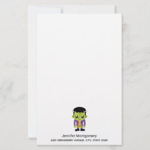 Papier Halloween monstre Frankenstein Green
