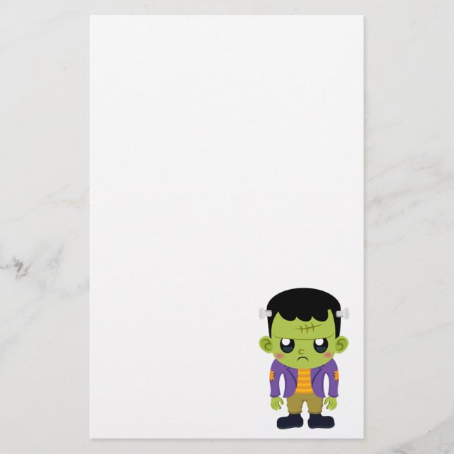 Papier Halloween monstre Frankenstein Green (Devant)
