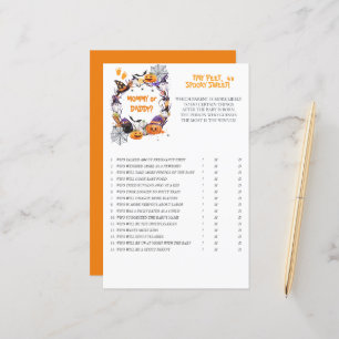 Papier Halloween Pieds minuscules, Jeu M/D sucré Éffrayan