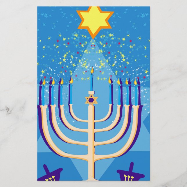 Papier hanoukka menorah (Devant)