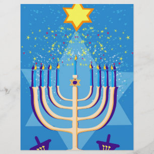 Papier hanoukka menorah