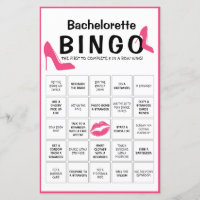 Haut talons roses | Jeu de Bingo | Personnalisable