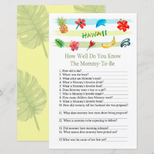 Papier Hawaii Comment bien connaissez-vous le jeu de baby