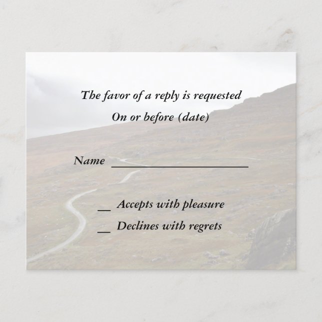 Papier Healy Pass, Winding Road en Irlande. (Devant)