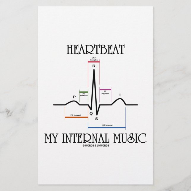 Papier Heartbeat My Internal Music (ECG/EKG Heartbeat) (Devant)