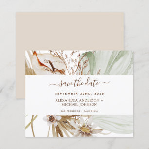 Papier Herbe des Pampas de Budget Boho Save the Date