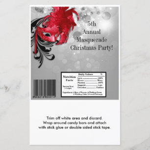 Papier Hershey's Grand Bar Wrapper Red Masquerade Masque