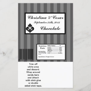Papier Hershey's Large Bar Wrapper Black Grey Flourish St