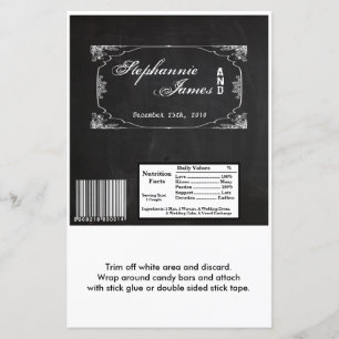 Papier Hershey's Large Bar Wrapper Modern Chalkboard Vint
