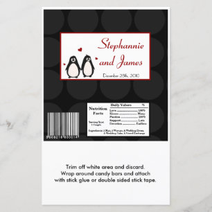 Papier Hershey's Large Bar Wrapper Penguin Love Couple