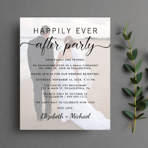 Papier Heureusement Jamais Après Mariage Réception Photo
