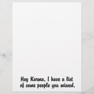 Papier Hey Karma...
