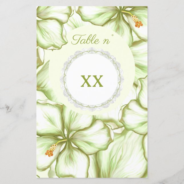 Papier Hibiscus & dentelle BLANC (Dos)